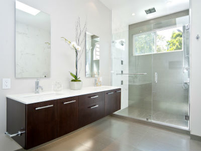 contemporary floating vanity